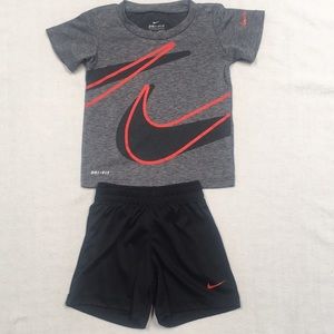 Nike Dri-Fit Drop Set Graphic 2piece set black red
